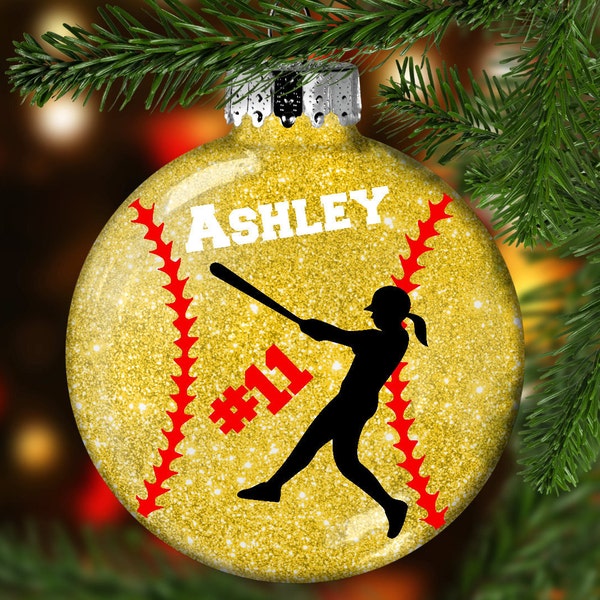Personalized Ornament, Softball Ornament, Fast Pitch, Softball, Slow Pitch, Personalized Christmas Ornament, Gifts For Him, Gifts For Her
