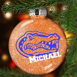 Personalized Ornament, Florida Gators Ornament, UF, Florida Gators, Gifts For Him, Gifts For Her