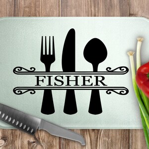 Glass Cutting Board, Personalized Cutting Board, Kitchen, Gifts For Her, Gifts For Him, Housewarming Gift, Wedding Gift