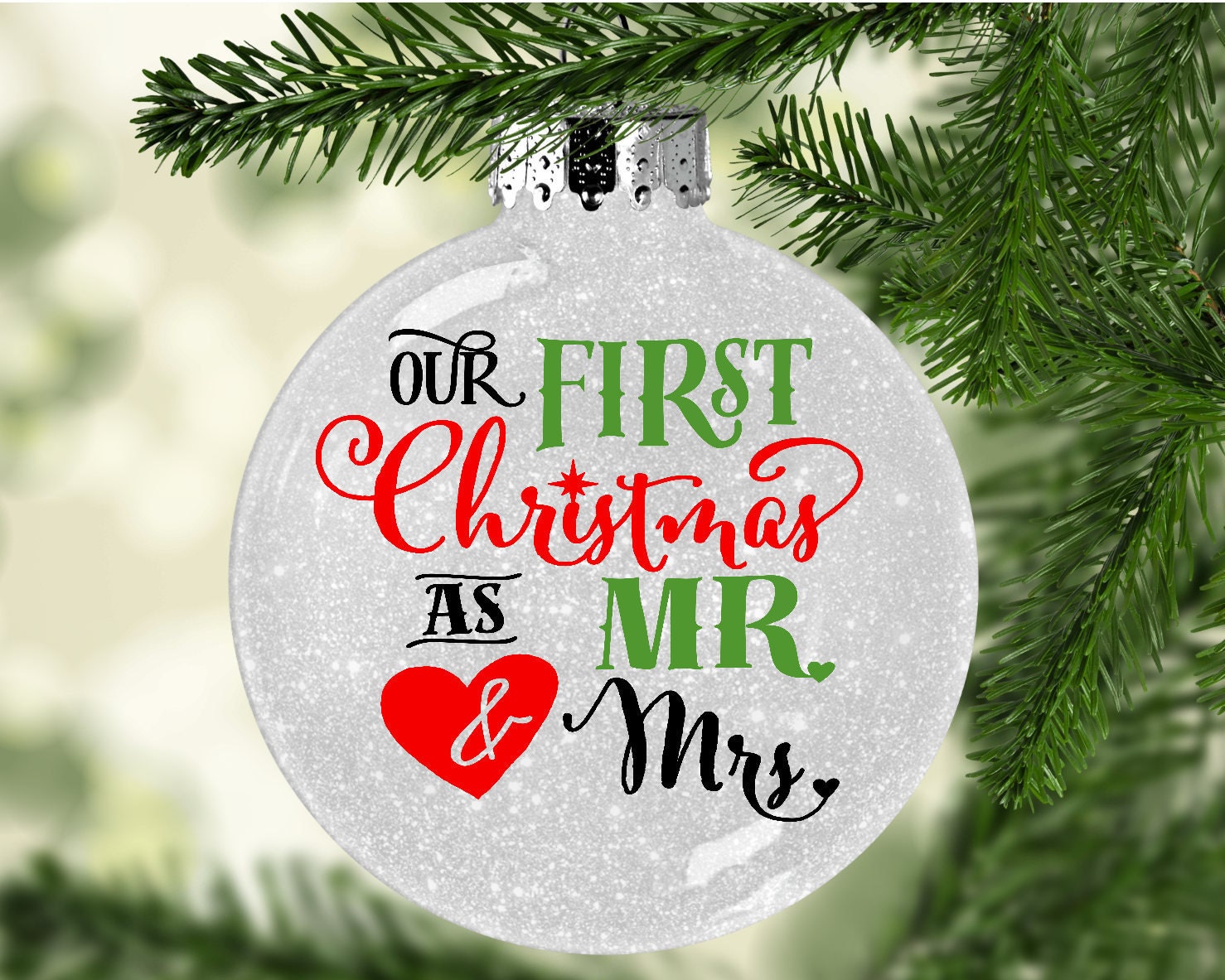 Personalized Ornament Our First Christmas as Mr and Mrs - Etsy Canada