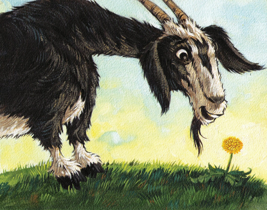 Deviantart Grumpy Goat Grumpy Goat Illustration Art Print, Children's Picture Book Art - Etsy