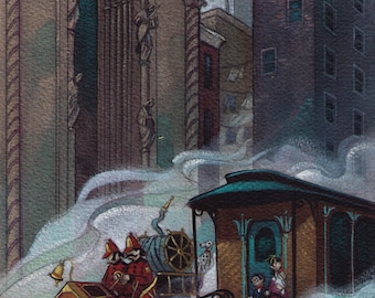 the Baudelaire's riding a street car