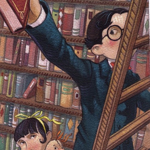 Baudelaires in Bibliothek