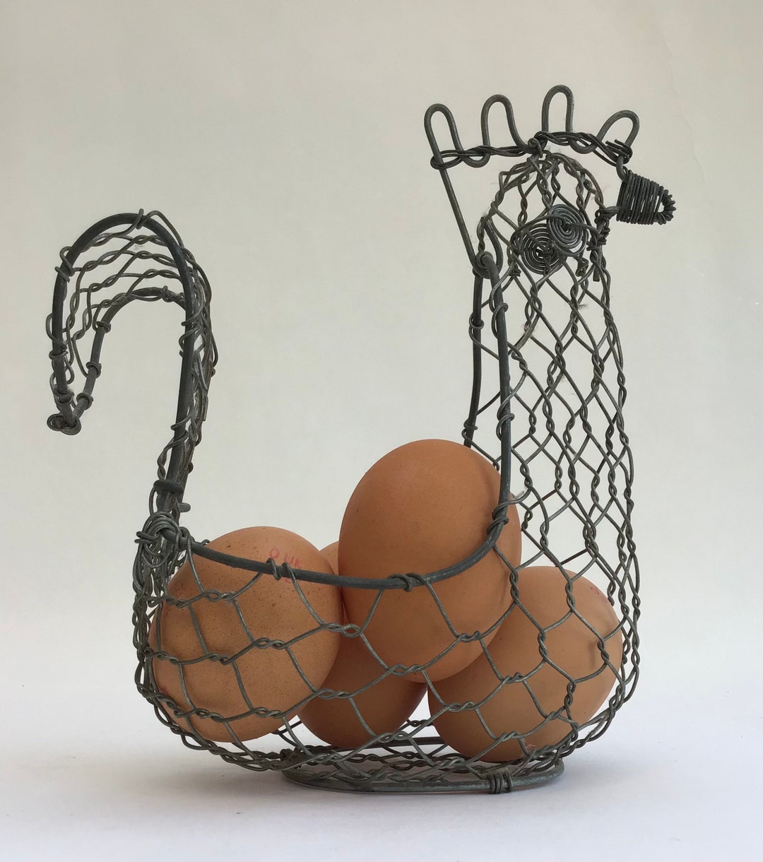 Chicken Wire Chicken Egg Basket Small Etsy