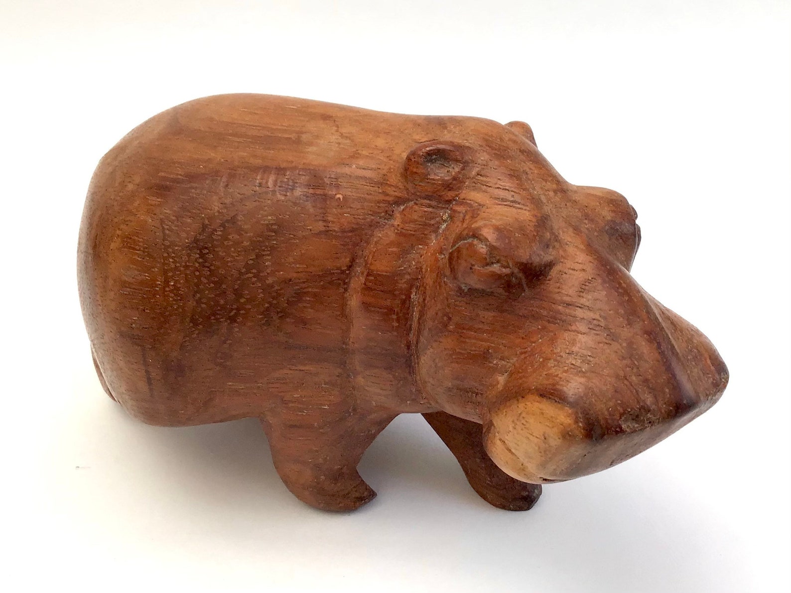 House Hippo. Hand Carved Wooden Hippopotamus Figurine Etsy