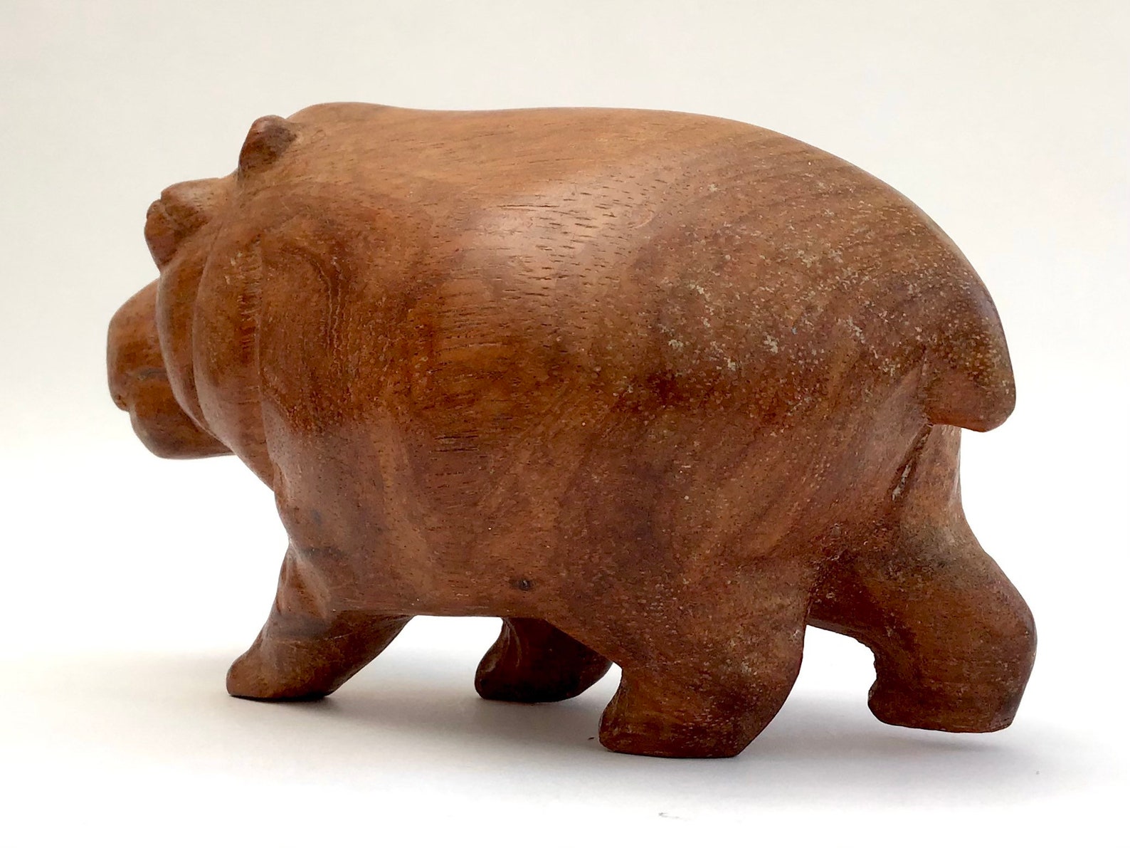 House Hippo. Hand Carved Wooden Hippopotamus Figurine Etsy