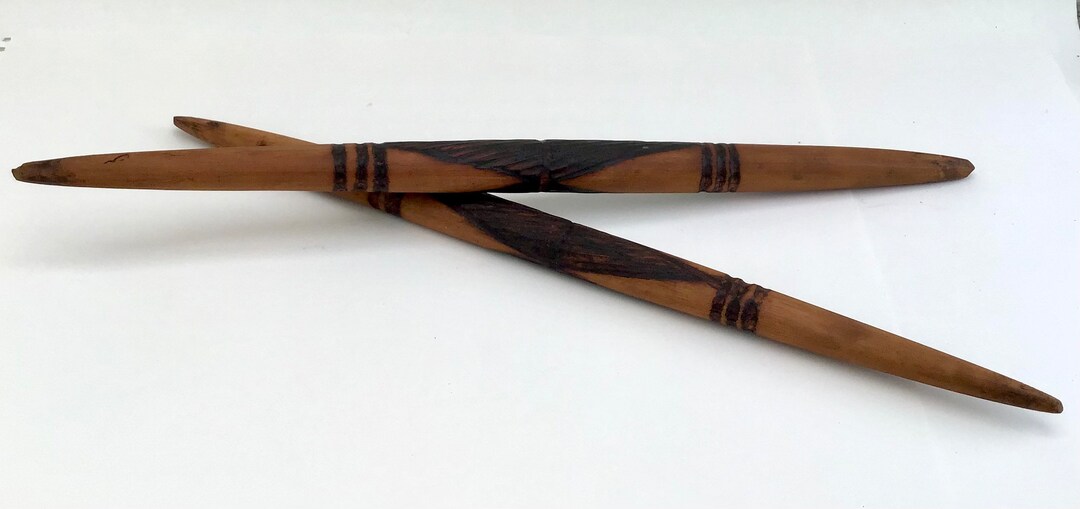 Pair of Aboriginal Australian Clapsticks, Clapping Sticks, Musicsticks
