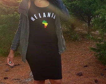 melanin t shirt dress