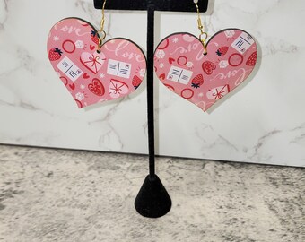 Scattered Love Earrings| Valentine Day | Valentines Day Earrings | Laser Cut Earrings