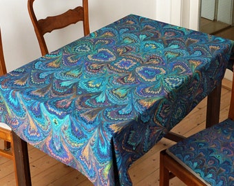 ART DECO TABLECLOTH Organic Cotton, marbling