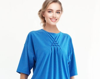 LONG TEE with and without Smock in many colors, half sleeves