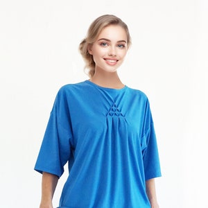 LONG TEE with and without Smock in many colors, half sleeves image 1