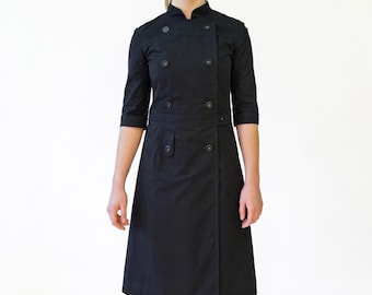 CIMONO DRESS with stand-up collar and 3/4 sleeves in different fabrics