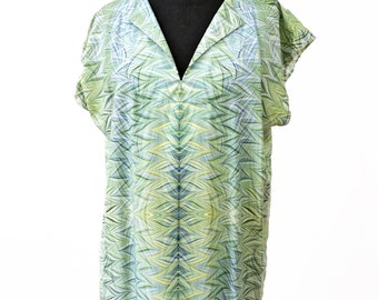 ART DECO DRESS Tunic with belt  marbling