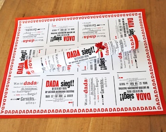 DADAISM WRAPPING PAPER or poster, present, sheet 50 x 70 cm 20 x 28"