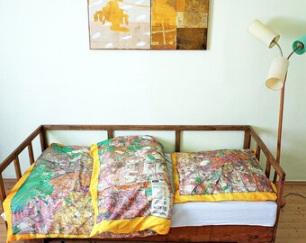 BERLIN duvet cover cotton G.D.R. map 1960s