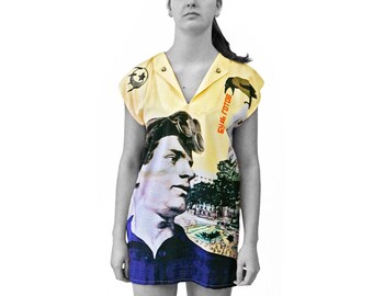 LONG TUNIC with Soviet posters from 1920s