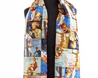 ART DECO SCARVES cotton silk