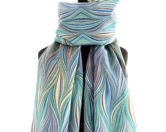 ART DECO SCARVES cotton and silk marbling