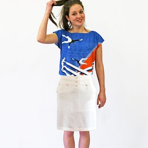SAILOR SKIRT in cotton silk linen in various fabrics