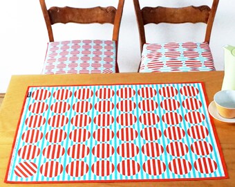 STRIPED DOT tea towel, table runner, organic cotton