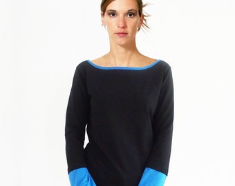 T-SHIRT with big neckline in many colors