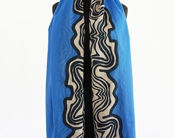 scarf WAVE organic-cotton in various sizes kerchief bandana shawl wrap