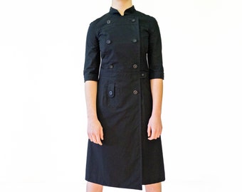 CIMONO DRESS with stand-up collar and 3/4 sleeves in different fabrics