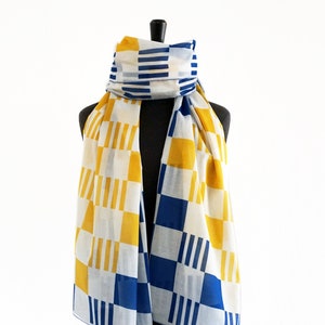 BAUHAUS SCARVES of cotton batiste headscarf kerchief bandana, big shawl