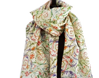 ROCOCO SCARVES 18th-century historical pattern organic-cotton silk