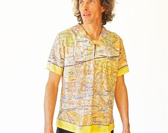 BERLIN shirt with sailor collar, GDR map 1960s