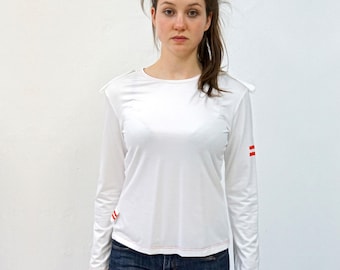 T-SHIRT No. 1 with epaulettes + screen print in various colors