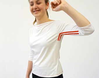 T-SHIRT No. 3 with 3/4 sleeves + screen print in different colors