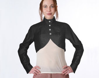 BOLERO with standup collar + vintage buttons 1940s