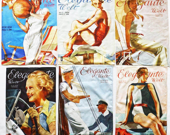 Featured listing image: ART-DECO table runner, tea towel, organic cotton, different designs