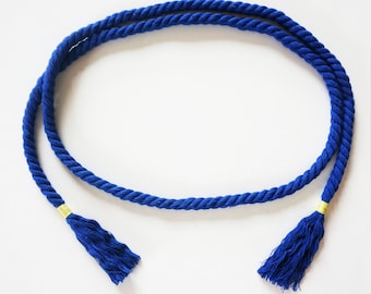 ROPE BELT with color wrapped tassels in various colors