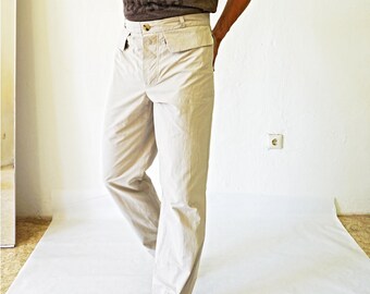 MEN TROUSERS with clap pockets, cotton