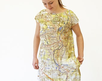 KARL-MARX-STADT short dress, city plan 1960s