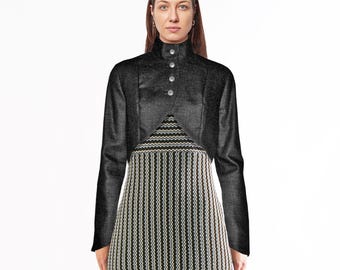 BOLERO with standup collar + vintage buttons 1940s