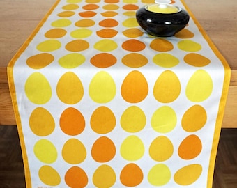 EASTER EGGS table runner, placemat organic-cotton