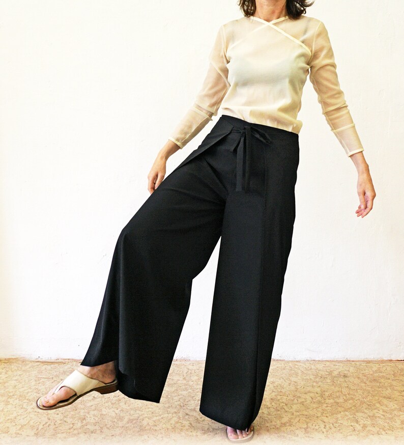 WRAP PANTS WOMEN in Different Fabrics Etsy