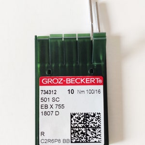 Groz-Beckert sewing machine needles, Round bottom flask, needle system 501 SC/1807 D/755 needle size 100/16 industrial-sewing-machine image 6