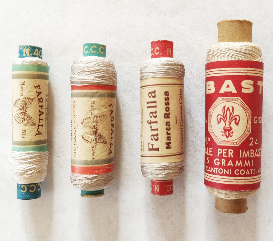 Vintage Italian Stitching Thread Around 1900 Collector's Item FARFALLA ...