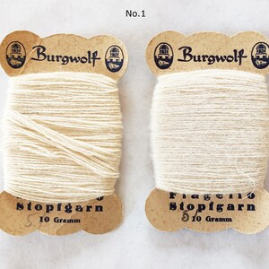 Vintage yarn darning yarn approx. 1900-1930 collector's item retro thread from Germany beige brown gray black No. 1