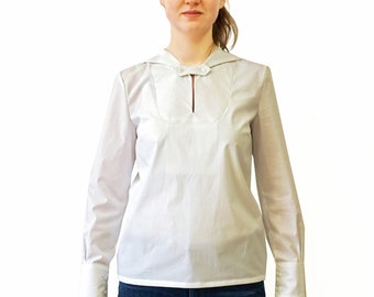 SAILOR BLOUSE with sailor collar in various fabrics