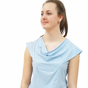 DRESS with WATERFALL COLLAR and belt in different colors