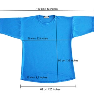 LONG TEE with and without Smock in many colors, half sleeves image 8