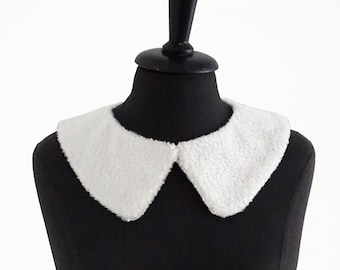 FUR COLLAR black or white, Fake Fur
