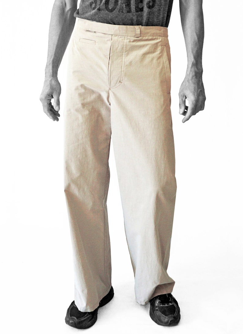 GENTLEMEN PANTS with watch pocket, light brown, cotton image 2