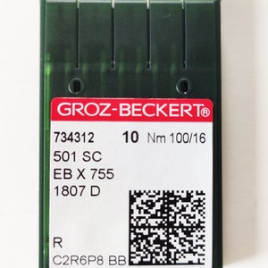 Groz-Beckert sewing machine needles, Round bottom flask, needle system 501 SC/1807 D/755 needle size 100/16 industrial-sewing-machine image 4